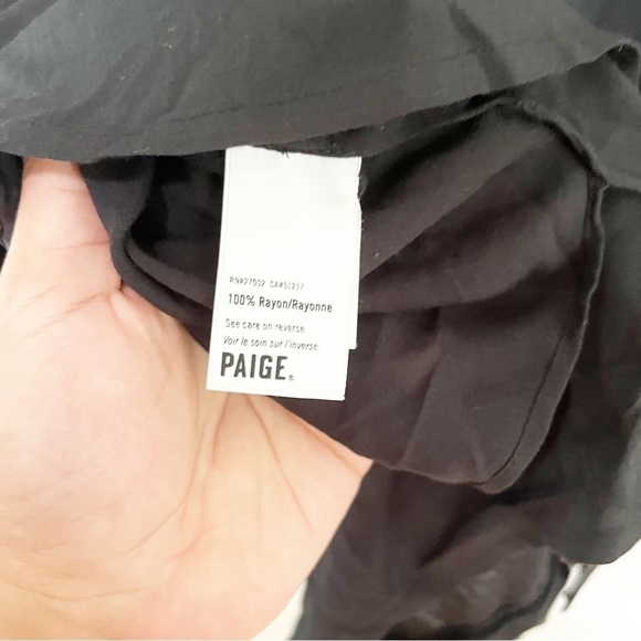 Paige Augustia Black Off the Shoulder Ruffle Blouse Size Small - Picture 6 of 9